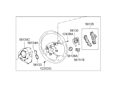 Hyundai Santa Fe Steering Wheel - 56110-26701-GK