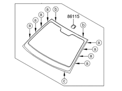 Hyundai 86110-1E110 Windshield Glass Assembly