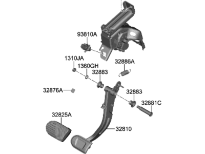 Hyundai 32800-KL100 PEDAL ASSY-BRAKE