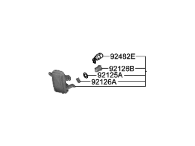 Hyundai 92406-KL100 LAMP ASSY-REAR FOG & R/REFL,RH