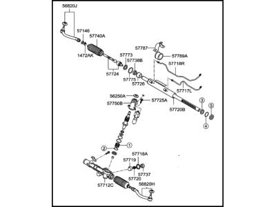 2008 Hyundai Santa Fe Steering Gear Box - 57700-2B000-RM