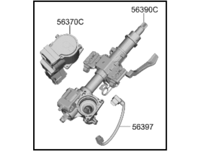 2021 Hyundai Santa Fe Hybrid Steering Column - 56310-CLEC0