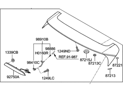 2015 Hyundai Tucson Spoiler - 87210-D3000-TY5