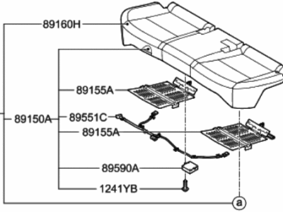 Hyundai 89101-D3430-RSK Seat Assembly-Double,RH