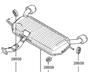 2007 Hyundai Tucson Muffler - 28700-2E151