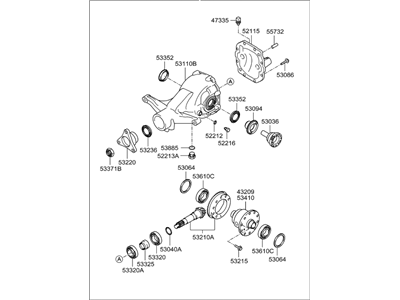 Hyundai 53000-25130 Carrier Assembly-Differential
