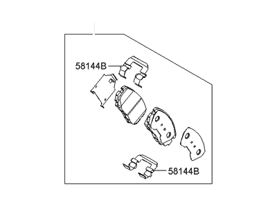 Hyundai S5810-10WA0-0 Car Care Front Disc Brak Pad Kit