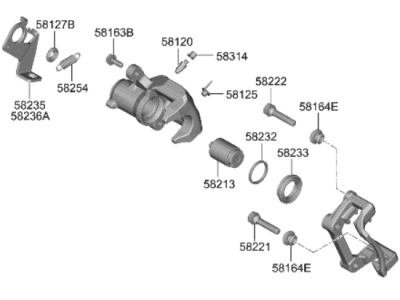 2021 Hyundai Elantra Brake Caliper - 58310-AAA60