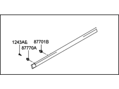 Hyundai 87721-25500 Moulding Assembly-Front Door Waist Line,LH