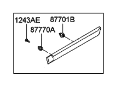 2004 Hyundai Accent Door Moldings - 87742-25200