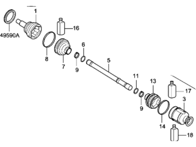 2019 Hyundai Veloster N Axle Shaft - 49501-K9250