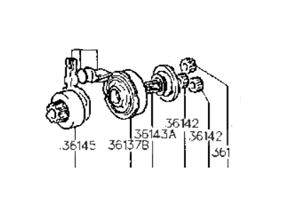 Hyundai Starter Drive Gear - 36140-32500