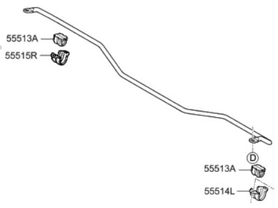 Hyundai Genesis G80 Sway Bar Kit - 55510-D2160