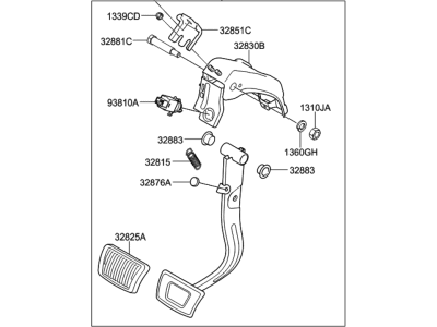 2013 Hyundai Azera Brake Pedal - 32800-3V200