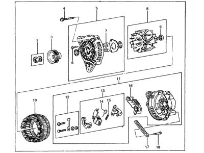 1986 Hyundai Excel Alternator - 37300-21030