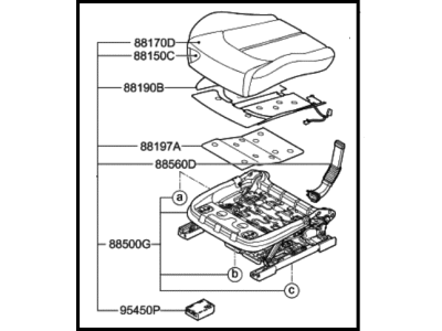 2015 Hyundai Sonata Seat Cushion - 88100-C2030-SMG