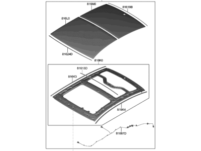 Hyundai 81600-L5550 Roof Assembly-Solar