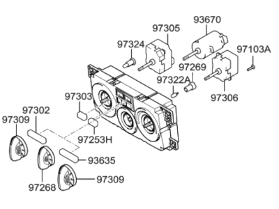 2001 Hyundai Elantra Blower Control Switches - 97250-2D030-CA