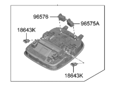 Hyundai 92800-AA050-LM5 LAMP ASSY-OVERHEAD CONSOLE