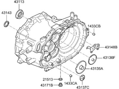 2020 Hyundai Veloster N Bellhousing - 43115-24420