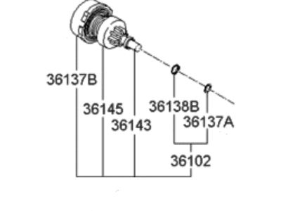 Hyundai Starter Drive Gear - 36140-3C260