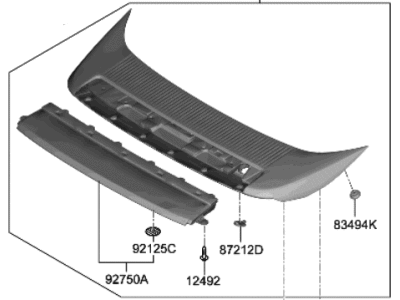 2023 Hyundai Ioniq 6 Spoiler - 87210-KL000