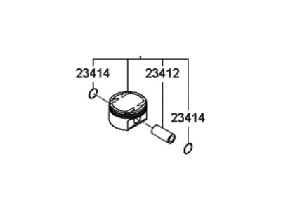 2009 Hyundai Genesis Coupe Piston - 23041-3C700