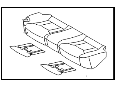 Hyundai 89100-3V030-XBC Cushion Assembly-RR Seat