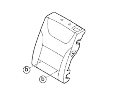 Hyundai 89360-G7200-SHU Rear Left-Hand Seat Back Covering