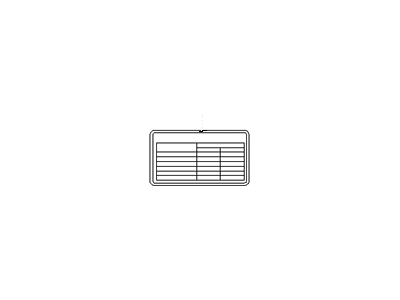 Hyundai 05203-2M220 Label-Tire Pressure