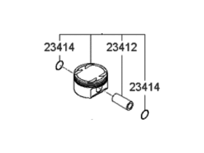 Hyundai 23041-3CHA0 Piston & Pin & Snap Ring Assembly