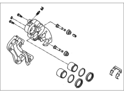 2006 Hyundai Entourage Brake Caliper - 58180-4DA00