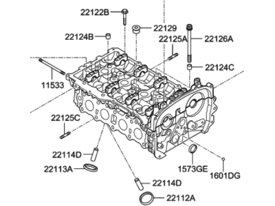 2020 Hyundai Veloster N Cylinder Head - 5T01T-2GA01-F