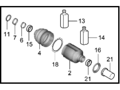 Hyundai 495R3-S8080 JOINT KIT-DIFF SIDE,RH