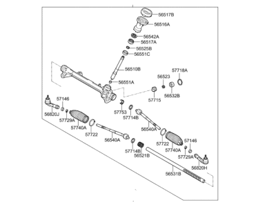 Hyundai 56500-F2300 Gear Assembly-Steering