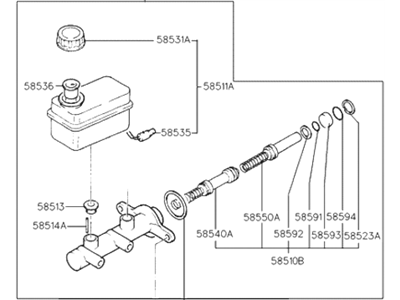 Hyundai Sonata Brake Master Cylinder Reservoir - 58510-34130