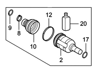 2021 Hyundai Kona CV Joint Boot - 49535-J9250