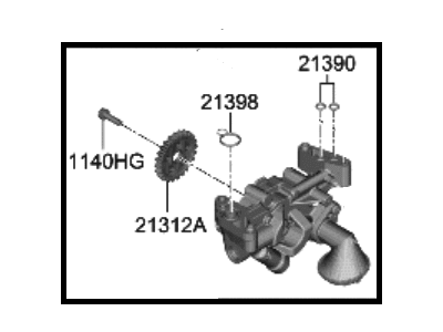 Hyundai Elantra Oil Pump - 21310-2M800