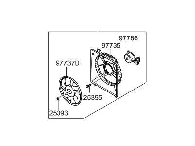 Hyundai Santa Fe Cooling Fan Assembly - 97730-2B100