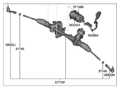 2022 Hyundai Kona N Rack And Pinion - 57700-I3000