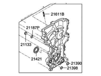 Hyundai 21350-2E310 Cover Assembly-Timing Chain