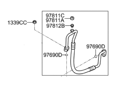 2017 Hyundai Genesis G80 A/C Hose - 97762-B1410