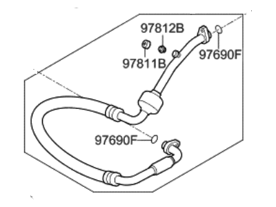 2017 Hyundai Genesis G80 A/C Hose - 97763-B1410