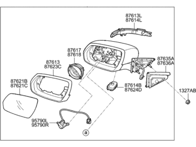 Hyundai Genesis G80 Car Mirror - 87620-B1BV0