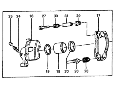 1985 Hyundai Excel Brake Caliper - 58180-32300