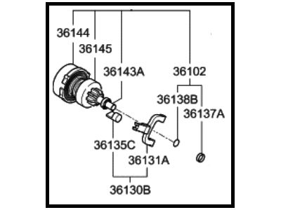 Hyundai Starter Drive Gear - 36140-3C151