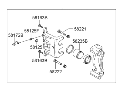 Hyundai 58310-26A00 Caliper Kit-Rear Brake,LH