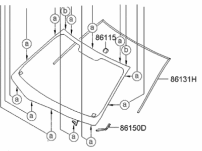 2009 Hyundai Elantra Windshield - 86110-2H300