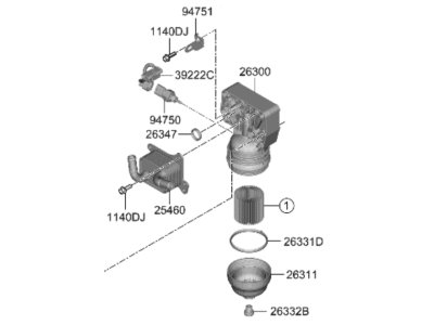 Hyundai Oil Pump - 263A0-2J300