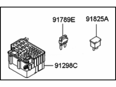 2002 Hyundai Santa Fe Fuse Box - 91288-26102